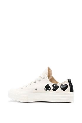 Off-white/black canvas sneaker Comme des Garcons Play | P1K1262